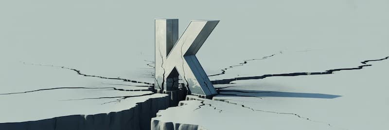  structure solide en forme de la lettre K mais immobile au bord d’un changement inévitable